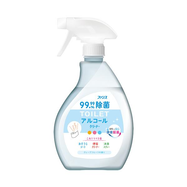 メーカー：第一石鹸　品番：トイレフキ400ML　便座除菌、汚れ掃除、中和消臭の１本３役。