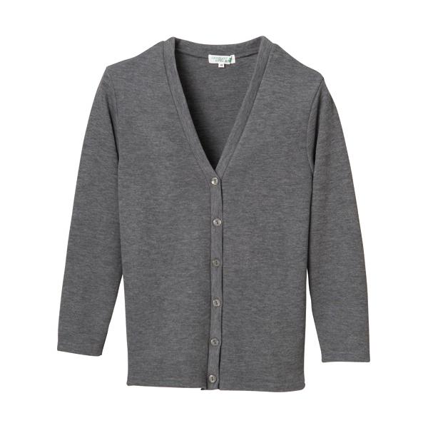 ディーフェイズ Vネックロングカーディガン グレー Sサイズ C−10