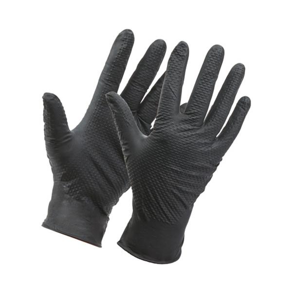 川西工業　アイアングリップ　アドバンス　Ｍ　ブラック　＃２０７４−Ｍ　１箱（５０枚）