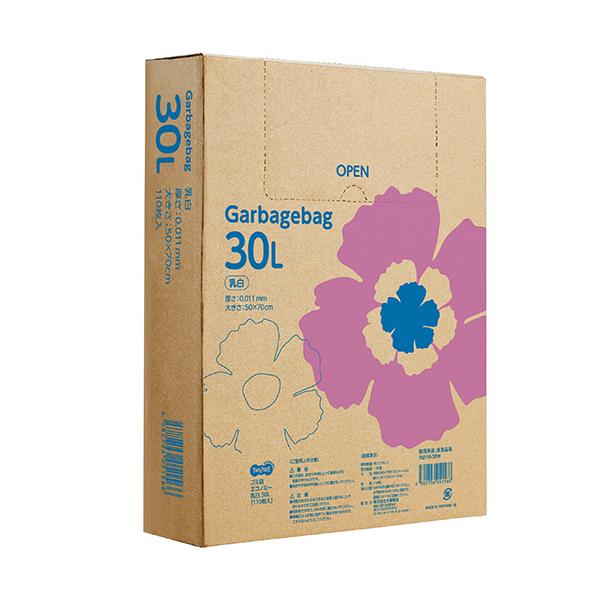 メーカー：オリジナル　 品番：TG110-30W  【高密度ポリエチレン（カサカサ）】引っ張りに強い！　　＜透け具合イメージ＞