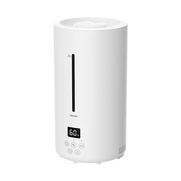 メーカー：ＹＡＭＡＺＥＮ　 品番：MZH-AA50(W)  フタを閉めたままでも給水できるハイブリッド式加湿器。　　