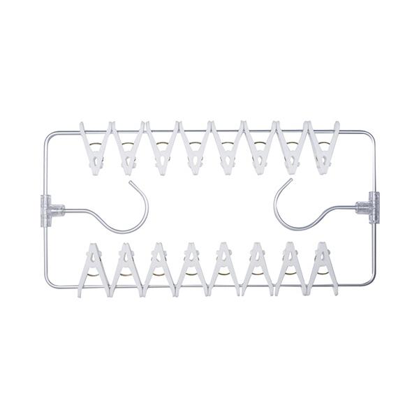 メーカー：小久保工業所　品番：3901　両側からピンチを押せば、洗濯物が一度に簡単に外せます。