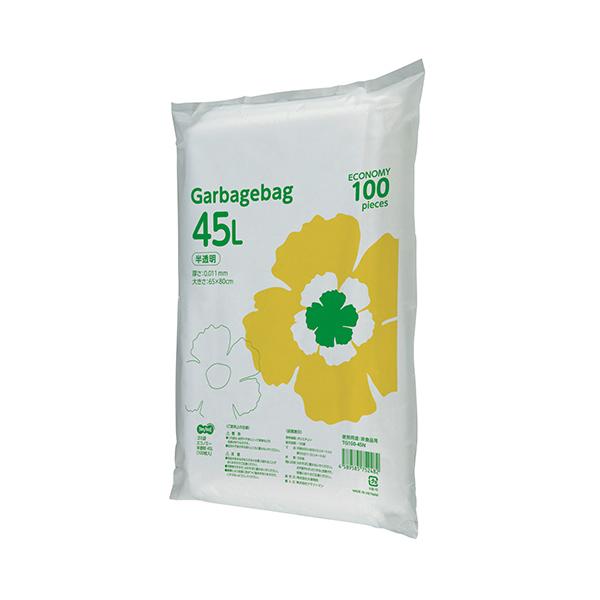 TANOSEE　ゴミ袋エコノミー　半透明　４５Ｌ　１パック（１００枚）
