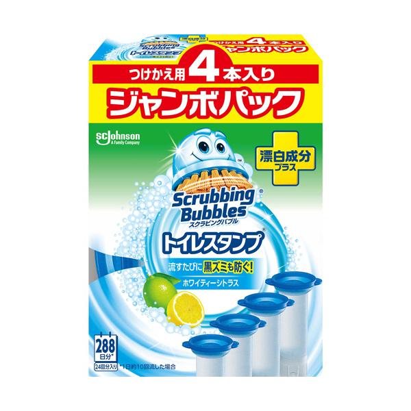 ジョンソン スクラビングバブル トイレスタンプクリーナー 漂白成分プラス ホワイティーシトラス つけかえ用 ジャンボパック １パック ４本 ぱーそなるたのめーる 通販 Paypayモール