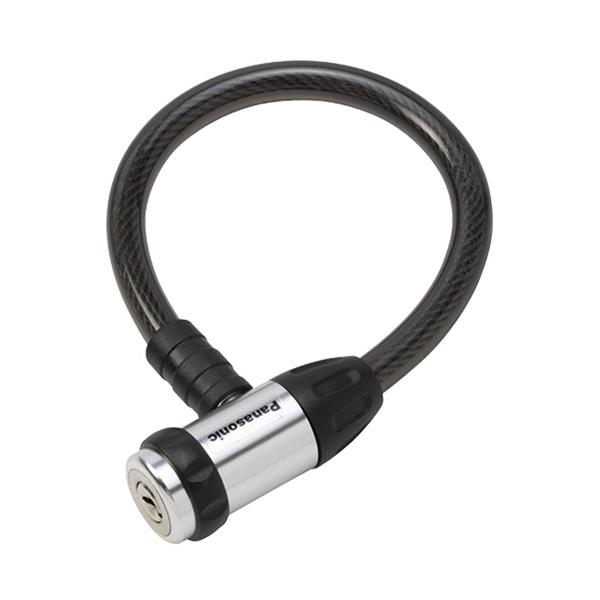 メーカー：パナソニック　 品番：NSAJ091-B  バッテリーやヘルメットの盗難防止にも効果的なワイヤ錠　　