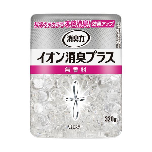 エステー　消臭力　クリアビーズ　イオン消臭プラス　無香料　本体　３２０ｇ　１個
