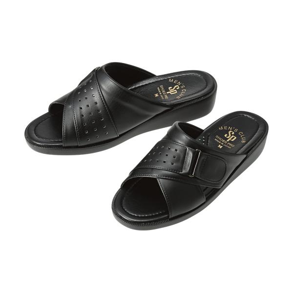 （まとめ）山一 防臭サンダル ブラック LサイズS538-BK-L 1足〔×2セット〕 【北海道・沖縄・離島配送不可】 山一 防臭サンダル ブラック Lサイズ S538−BK−L 1足