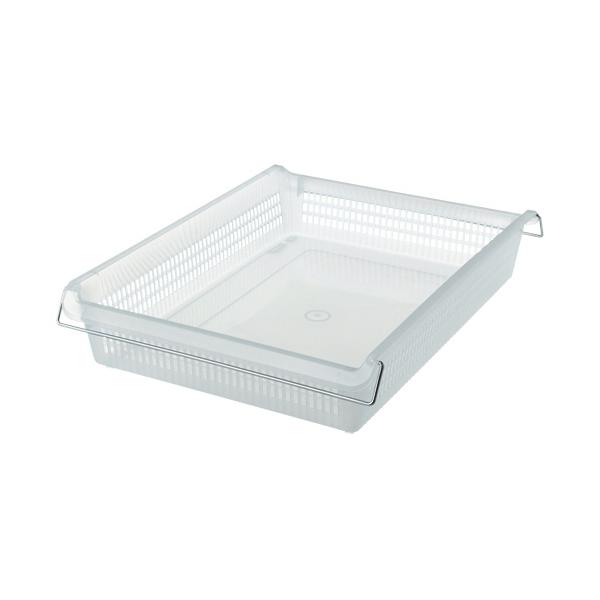 メーカー：伊藤忠リーテイルリンク   品番：STA3S-N   ハンドルを内側に倒せば積み重ねができ、ハンドルを外側に倒せばスッキリ収納できる便利なトレー