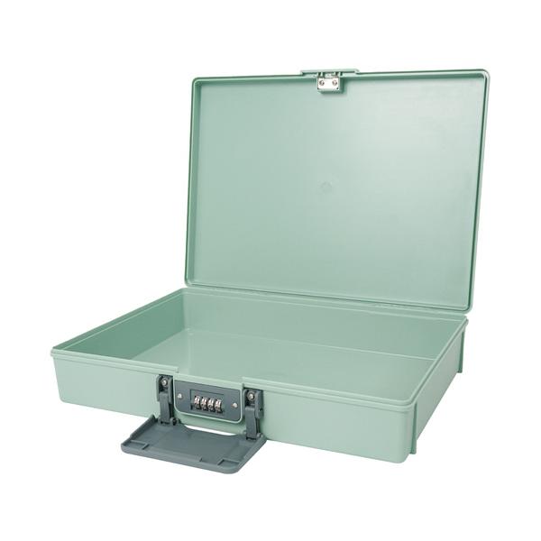 他サイト： カール事務器　保管ボックス　Ｗ３７０×Ｄ２８６×Ｈ７７ｍｍ　ライトグリーン　ＨＢＰ−２００−Ｕ　１台 （お取寄せ品）の商品画像