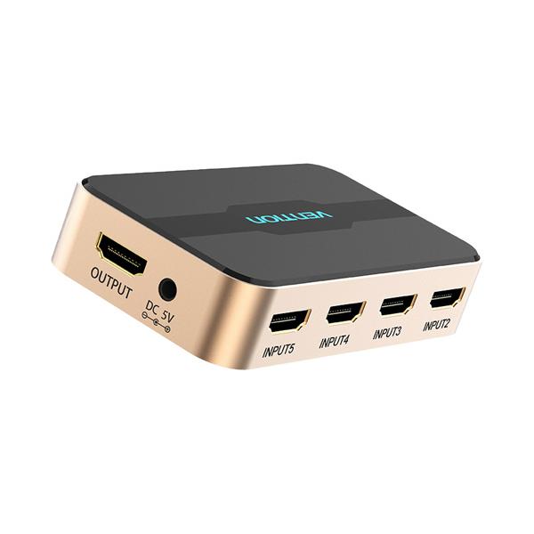 ベンション　ＨＤＭＩスイッチャー　５　Ｉｎ／１　Ｏｕｔ　ゴールド　ＡＣ−２４４１　１台
