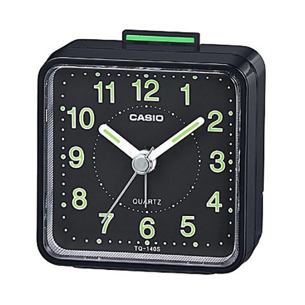 メーカー：カシオ　 品番：TQ-140S-1JF  電子音アラームを搭載し、旅先にも持って行きやすいコンパクトなトラベルクロックです。　　