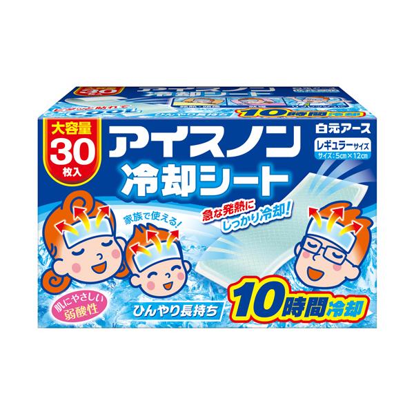 メーカー：白元アース 　品番：02476-0   急な発熱や頭痛、夏の就寝時にすぐに使えるジェルタイプの冷却シートです。　　
