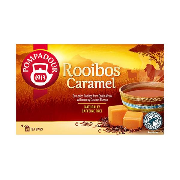 ポンパドール ルイボスティー キャラメル 1箱(1.75g×20TB入り)×5箱セット ドイツ産 ティーバッグ 紅茶 POMPADOUR