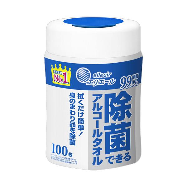 他サイト： 大王製紙　エリエール　除菌できるアルコールタオル　本体　１本（１００枚）の商品画像