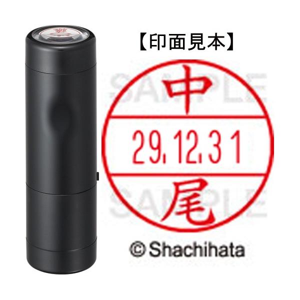 データーネームＥＸ１５号　キャップ式　本体＋印面（氏名印：中尾）セット　ＸＧＬ−１５Ｈ−Ｒ＋１５Ｍ　（１５２２　ナカオ）　（メーカー直送）