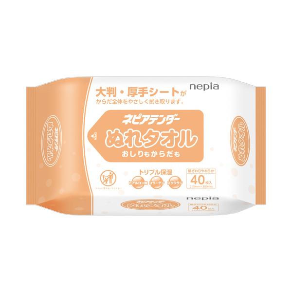 メーカー：王子ネピア　 品番：892108  たっぷりの水分を含んだ、大判・厚手のふんわりシートで肌ざわりやわらか。　　