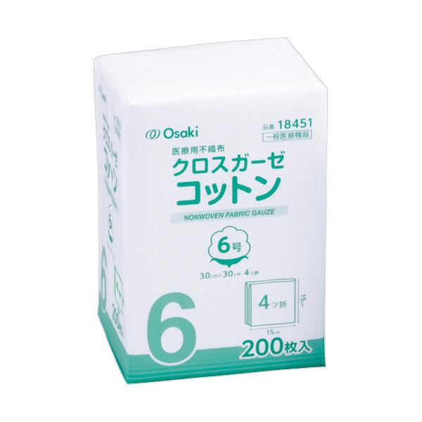 メーカー：オオサキメディカル 　品番：380499   吸収性に優れたコットン100％の不織布ガーゼ。　　＜生地アップ＞