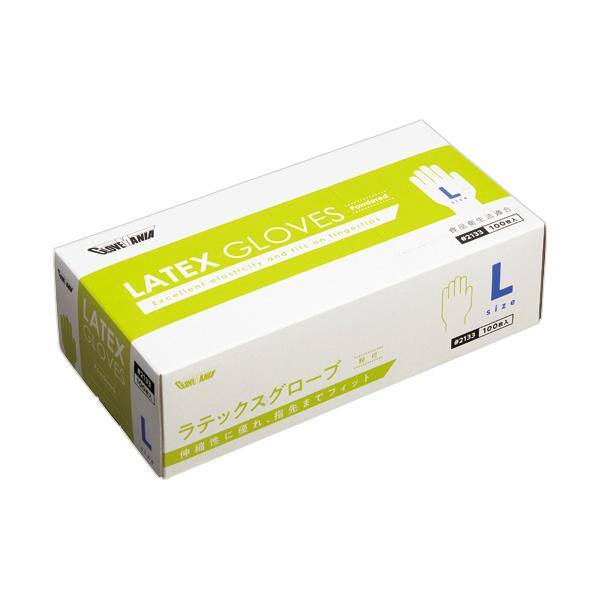 川西工業 ラテックスグローブ 粉付 L #2133 1箱(100 川西工業 ラテックスグローブ 粉付 L #2133 1箱(100