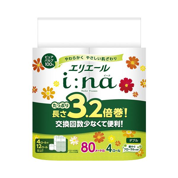メーカー：大王製紙 　品番：Eイ-ナ3.2バイ4R   超ロング2枚重ね！！　　