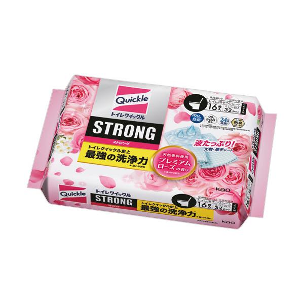 メーカー：花王　品番：417695　厚手で丈夫なので1枚でまるごとトイレそうじ。液量たっぷり！一気にラク落ち！STRONGタイプ。