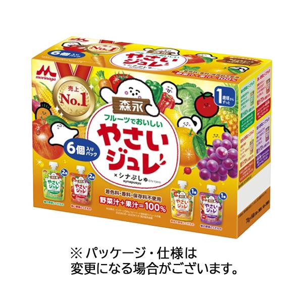 他サイト： 森永乳業　フルーツでおいしいやさいジュレ　７０ｇ／個　１パック（６個）の商品画像