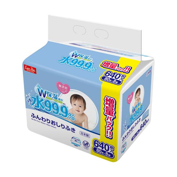 メーカー：レック  品番：E00868  成分の99.9％が純水でできた限りなく水に近いおしりふきです。
