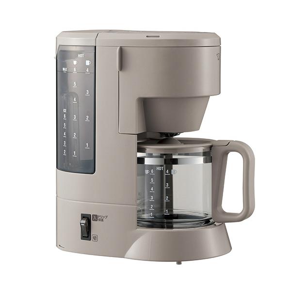 メーカー：象印 　品番：EC-MA60-TZ   コーヒー本来のコクと香りを引き出す「ダブル加熱 高温抽出」。濃さが選べる「2段階濃度調節」タイプ。　　※商品の色はグレイッシュブラウンになります。※商品の色はグレイッシュブラウンになります。
