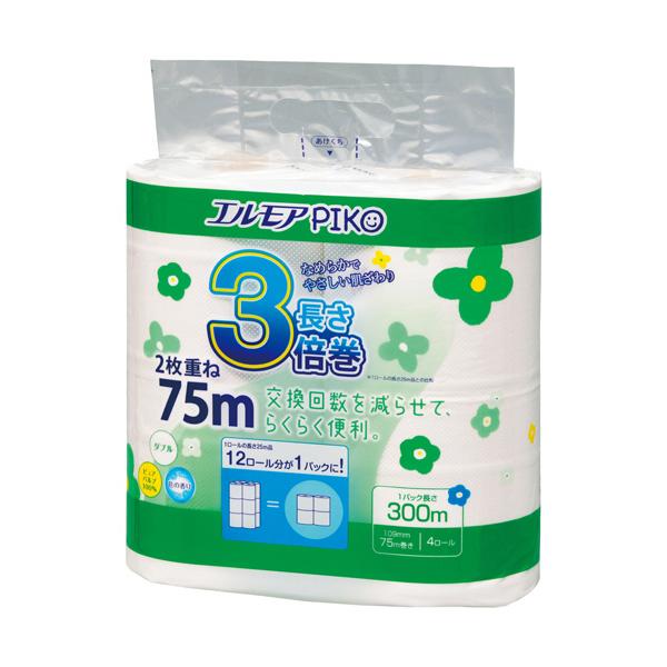 メーカー：カミ商事 　品番：163294   1ロールが長持ちするので、面倒なトイレットペーパーの交換回数を減らせます。　　
