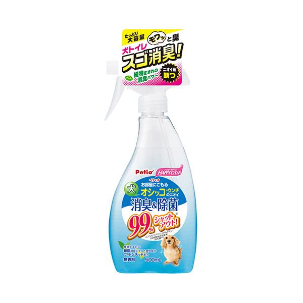 他サイト： ペティオ　ハッピークリーン　犬オシッコ・ウンチのニオイ　消臭＆除菌　本体　５００ｍｌ　２３８４３７　１本 （お取寄せ品）の商品画像