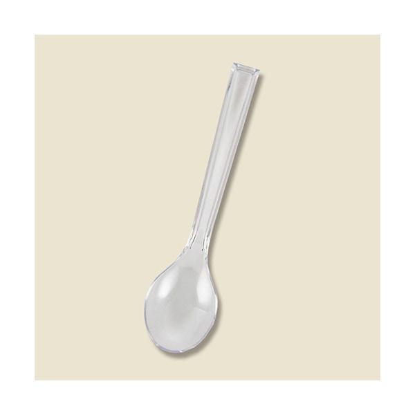 他サイト： シモジマ　ＨＥＩＫＯ　プラスチックスプーン　１２．３ｃｍ　透明　単袋　＃００４５１３００５　１パック（１００本）の商品画像
