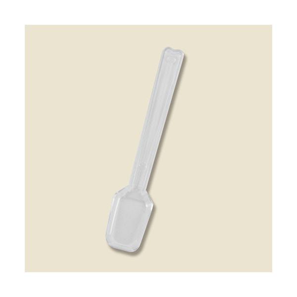 シモジマ　ＨＥＩＫＯ　プラスチック角スプーン　９ｃｍ　透明　バラ　＃００４５１３０１０　１パック（１００本）