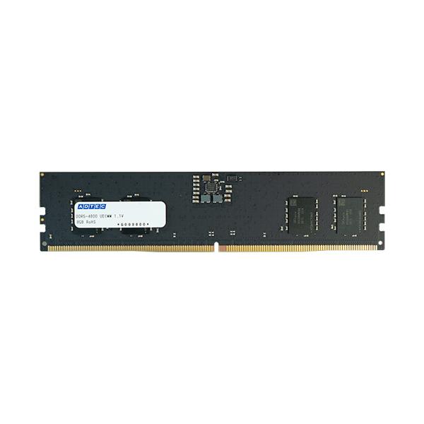 メーカー：アドテック　 品番：ADS4800D-X8G  DDR5-4800を搭載し、入出力ピンあたり38.4GB/sの高速メモリモジュール　　