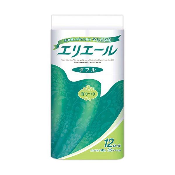 大王製紙　エリエール　トイレットティシュー　ダブル　芯あり　香りつき　３０ｍ　１セット（７２ロール：１２ロール×６パック）