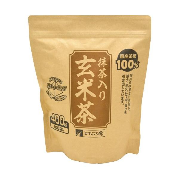ますぶち園　オキロン　三角ティーバッグ　抹茶入玄米茶　１セット（５００バッグ：１００バッグ×５袋）
