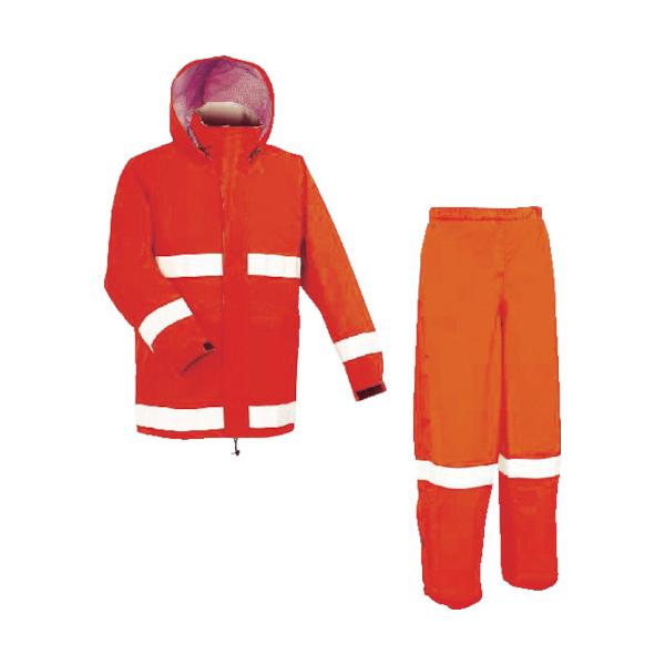 前垣 AP700レインスーツ(反射付) レスキューオレンジ Lサイズ AP700R.ORL【送料無料】 前垣 AP700 レインスーツ（反射付） レスキューオレンジ 5L