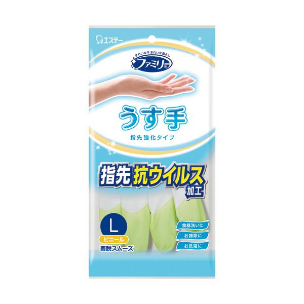 メーカー：エステー　品番：722419　手袋全体の抗菌効果に加え、手袋表面に抗ウイルス効果。