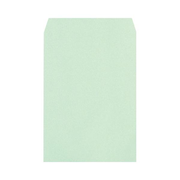 ハート　透けないカラー封筒　角２　パステルグリーン　１００ｇ／ｍ2　〒枠なし　ＸＥＰ４９０　１セット（５００枚：１００枚×５パック）