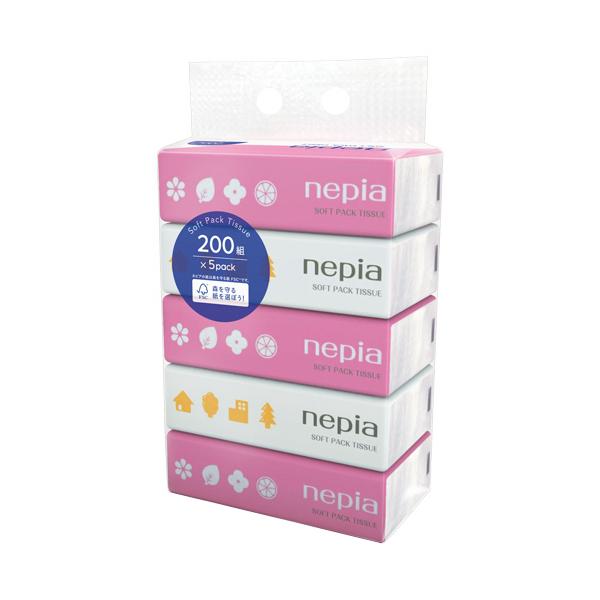メーカー：王子ネピア 　品番：ネピアSP200W5P(FSC)   使い勝手の良いコンパクトサイズ　　