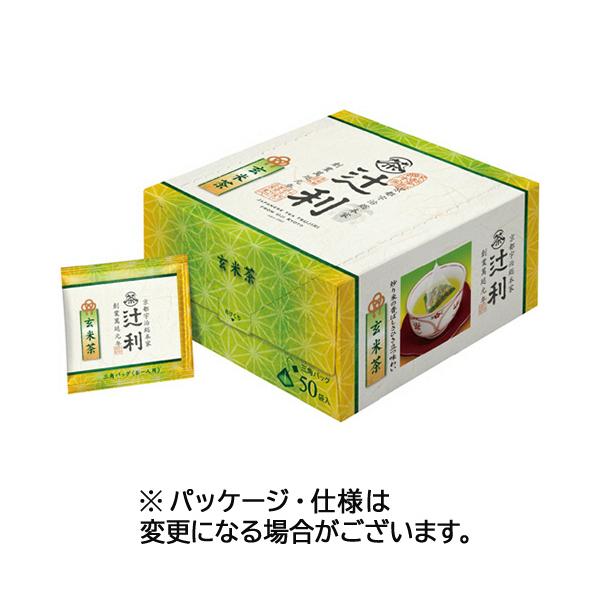 他サイト： 片岡物産　辻利　三角バッグ　玄米茶　１セット（１５０バッグ：５０バッグ×３箱）の商品画像