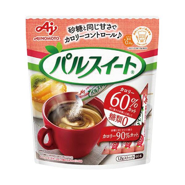 メーカー：味の素　品番：パルスイ-トステイツク1/10　まろやかな甘さでカロリー90％カット、糖類ゼロの甘味料。