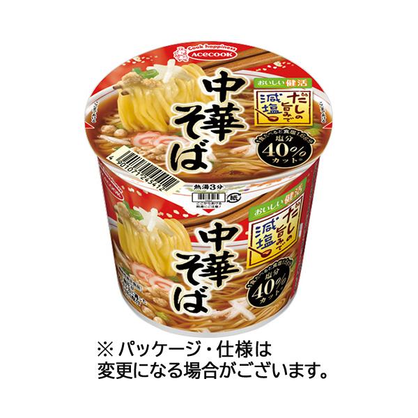 他サイト： エースコック　だしの旨みで減塩　中華そば　４３ｇ　１ケース（１２食）の商品画像