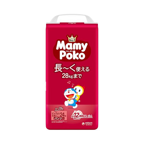 他サイト： 【パンツ ビッグより大きいサイズ】マミーポコ パンツ ドラえもん オムツ（13~28kg）１セット（７２枚：２４枚×３パック）の商品画像