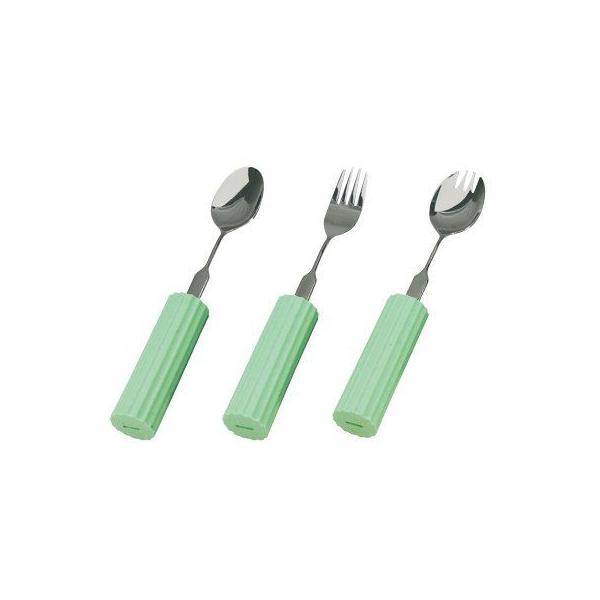 介護用品 食器 自助具 カトラリー はし お箸 スプーン フォーク 自由に曲がる 日本製 オールステンレスハンドル・シリコンスポンジ付