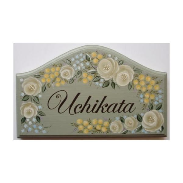 表札 トールペイント おしゃれ 手作り 花 スペシャル SW No.6209