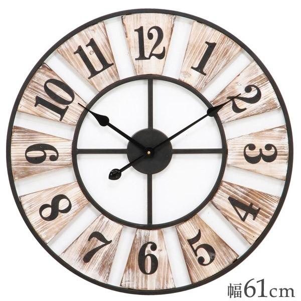 時計 掛時計 掛け時計 大きい時計 ビッグ 壁掛け 大きい 木製 丸型 時計 おしゃれ とけい 60cm レトロ アンティーク ビンテージ タンスのゲンpaypayモール店 通販 Paypayモール