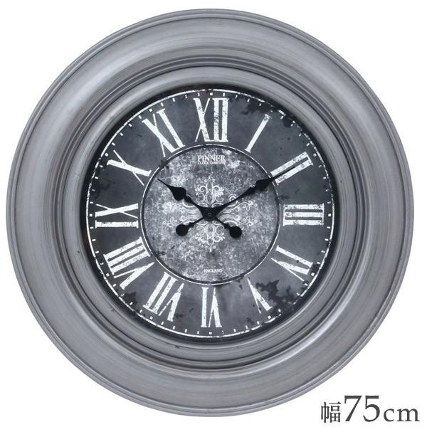 時計 掛時計 掛け時計 大きい時計 ビッグ 壁掛け 大きい 時計 灰色 グレー 丸型 丸時計 おしゃれ かっこいい とけい レトロ アンティーク ビンテージ タンスのゲンpaypayモール店 通販 Paypayモール