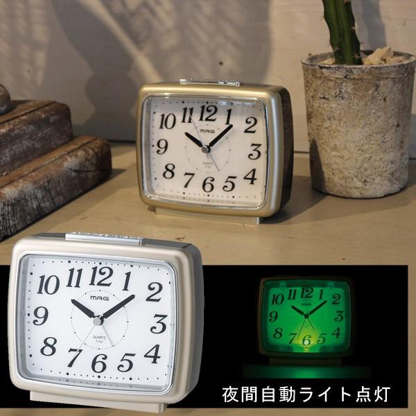 目覚まし時計 おしゃれ 置時計 置き時計 目ざまし時計 めざまし時計 スヌーズ 二度寝防止 ライト 夜光る 暗くなったら自動点灯 見やすい プレゼント 連続秒針 タンスのゲン Design The Future 通販 Yahoo ショッピング