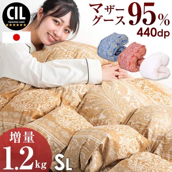 [1/1(木)限定 ボーナスストア+5%！当店ならP15%〜]●暖かさを逃がさない立体キルト●6つ星のCILブラックラベル取得●ホワイトマザーグースを贅沢に95％使用[送料無料（北海道・沖縄県・離島は送料別途）] ■サイズ150x210cm...