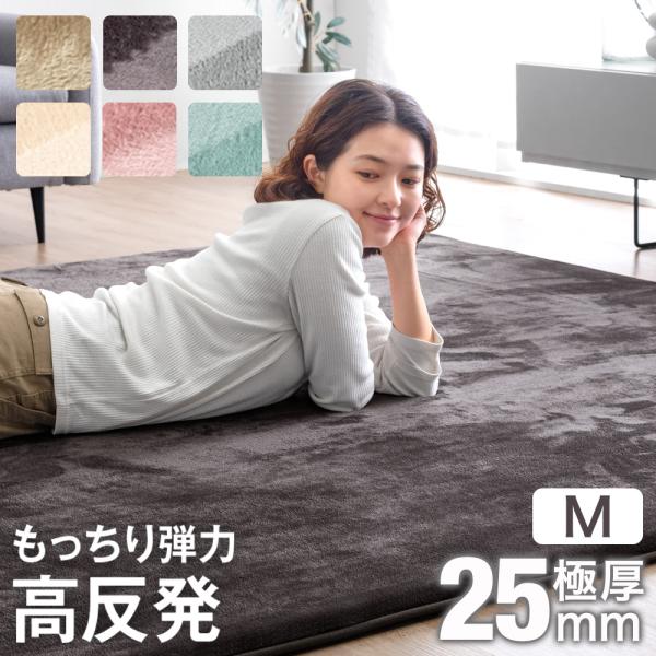 [今ならPayPayで+5％][送料無料（沖縄県・離島は送料別途）]■サイズ外寸：185×185cm■素材 表地：ポリエステル100%　目付け：180g/m2パイル長さ：約4mm裏地：不織布150g/m2（花柄滑り止め付）中材：20mm高反...