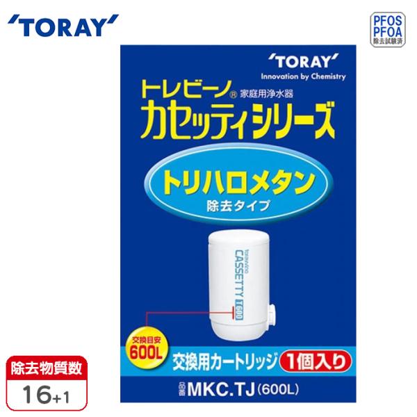 他サイト： TORAY MKC.TJ カセッティシリーズ トリハロメタン除去タイプ 交換用カートリッジ 600Lタイプ 1個入りの商品画像